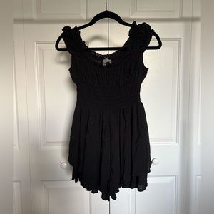 UO Rosie Smocked Tiered Ruffle Romper